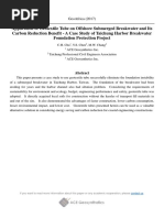 Application of Geotextile Tube On Offshore Submerged Breakwater and Its Carbon Reduction Benefit - A Case Study of Taichung Harbor Breakwater Foundation Protection Project