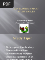 Developing Smart Study Skills: Good Study Habits Produces Good Grades!