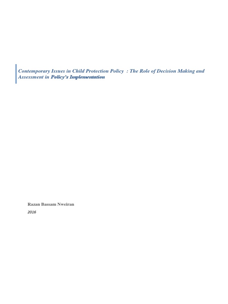 Contemporary Issues in Child Protection | PDF | Child Abuse | Child ...