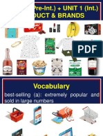 Best-selling products and brands vocabulary