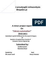 Rajiv Gandhi Proudyogiki Vivhwavidyala Bhopal (M.P) : Library Automation