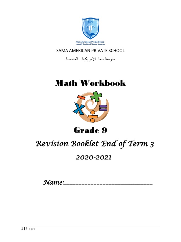 Grade 9 Math Revision Workbook | PDF | Angle | Circle