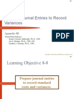 General Journal Entries To Record Variances: Appendix 8B