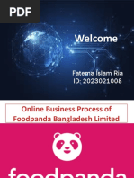 Welcome: Fatema Islam Ria ID: 2023021008