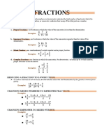 Types of Fractions: 4 5 7 15 2 34