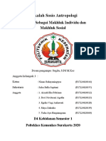 Makalah Sosio Antropologi Manusia Sebagai Makhluk Individu Dan Sosial