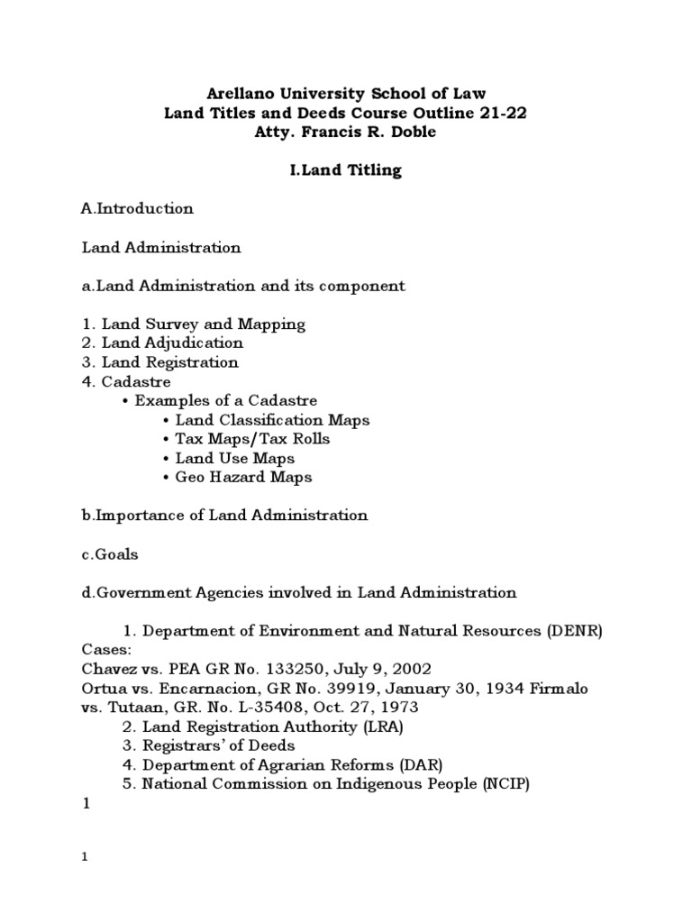 Land Administration and Ownership in the Philippines A Comprehensive