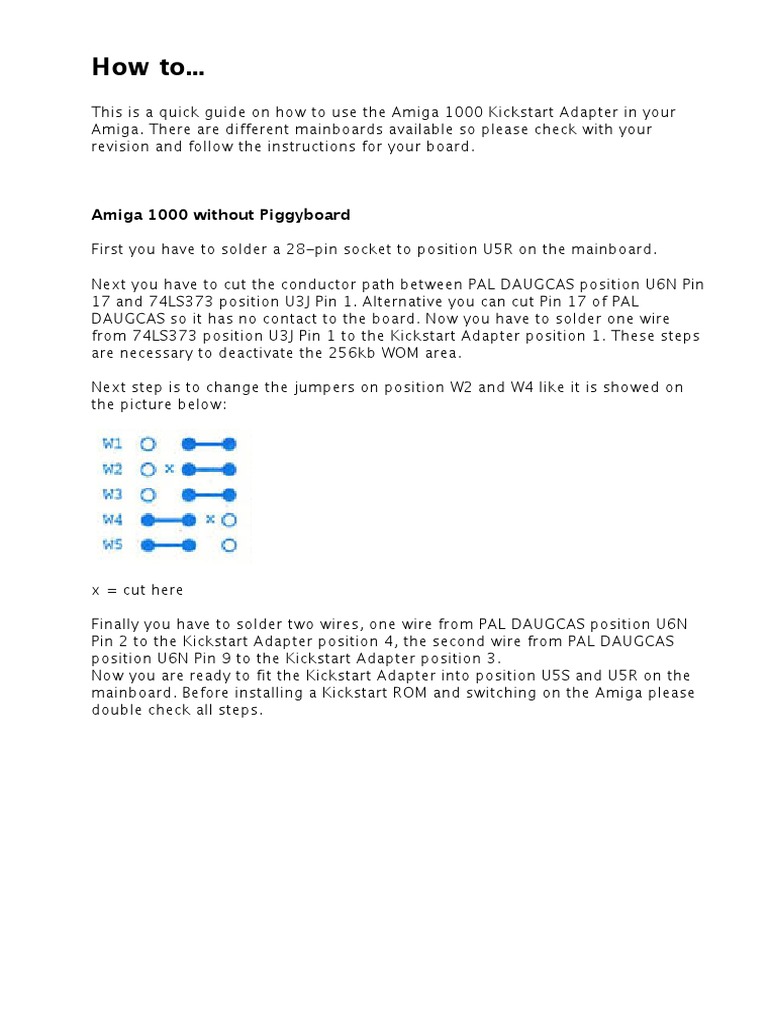 How To... : Amiga 1000 Without Piggyboard | PDF | Personal Computers ...
