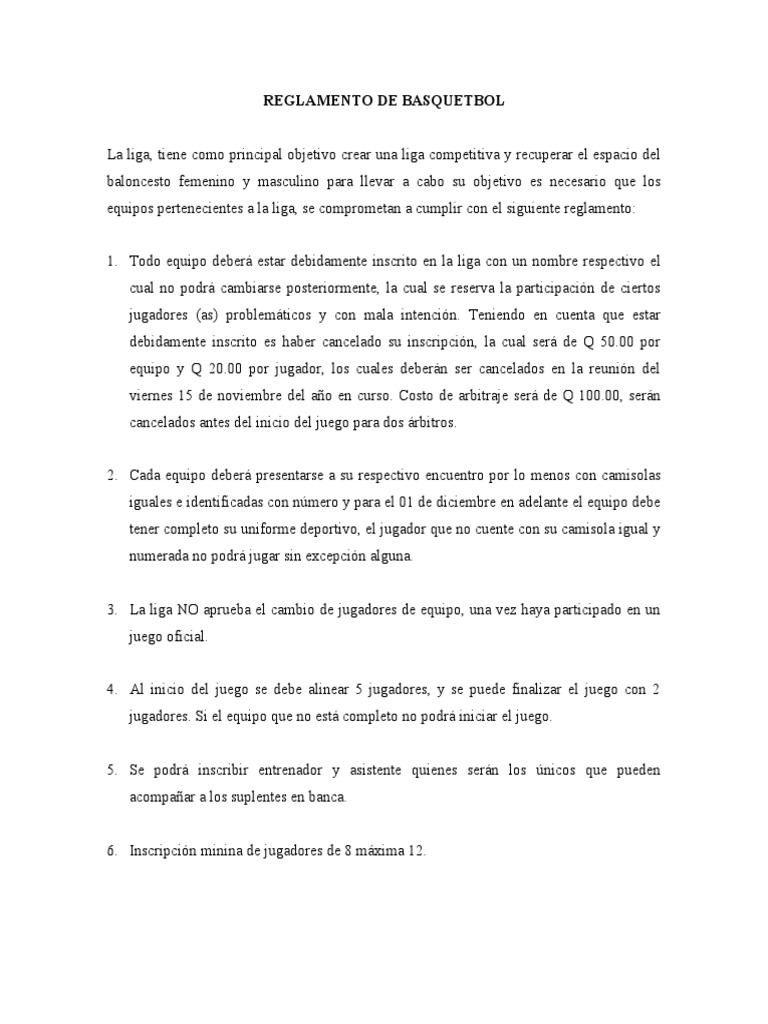 REGLAMENTO DE BASQUETBOL 2019 de Tino | PDF | Árbitro | Deportes