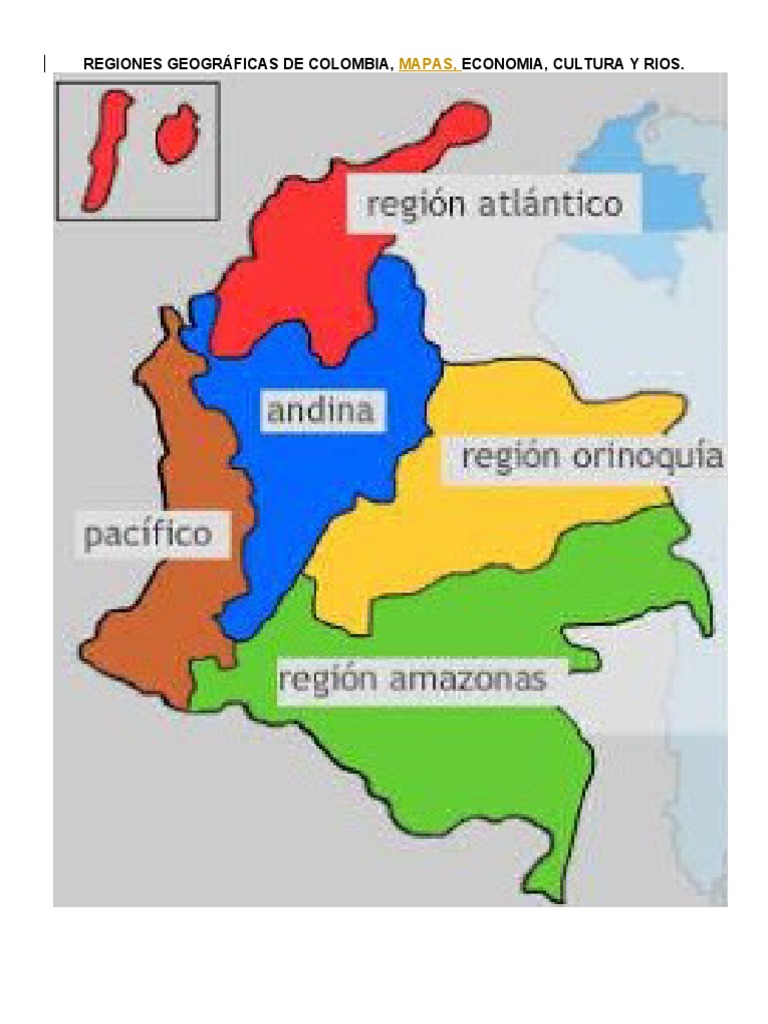 Regiones Geográficas de Colombia | PDF | Colombia | Andes
