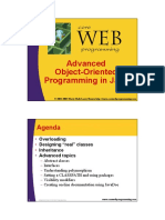 Advanced Object-Oriented Programming in Java: Agenda