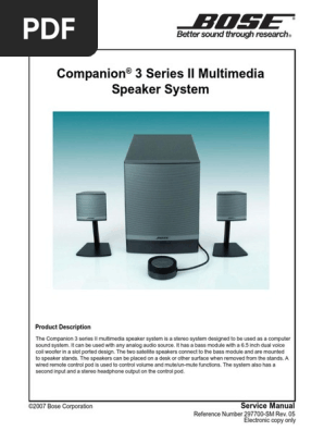 Companion 3 Series II Multimedia Speaker System: Product