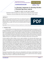 Fault Identification on a Bearing Component of a Rotating Machine Using Vibration Spectrum Analysis