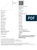 Receipt of Payment & Appointment