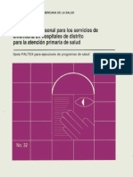 Dotacion de personal para los servicios de enfermeria en hospitales de distrito para la atencion primaria de salud