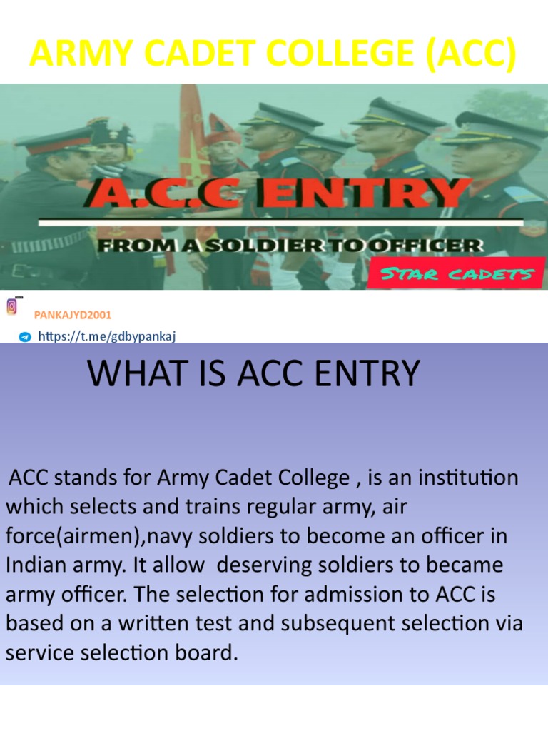 ARMY CADET COLLEGE (ACC) Introduction | PDF