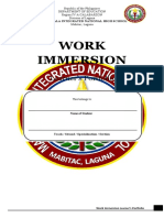 Work Immersion Portfolio HUMSS