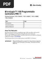 Micrologix™ 1100 Programmable Controllers FRN 11: Release Notes