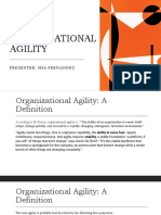Organizational Agility: Presenter: Mia Fernandez