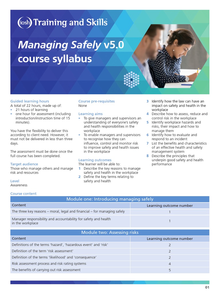 Ms Course Syllabus Turkish | PDF | Risk | Occupational Safety And Health