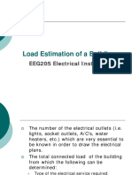 Load Estimation of A Building: EEG205 Electrical Installation