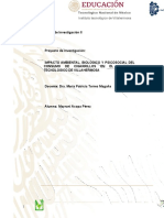 Impacto Ambiental, Biologico y Psicosocial Del Consumo de Cigarrillos en El Instituto Tecnologico de Villahermosa