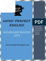 Word Perfect English: Vocabulary Builder Lists