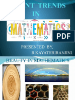 RECENT TRENDS IN MATHEMATICS