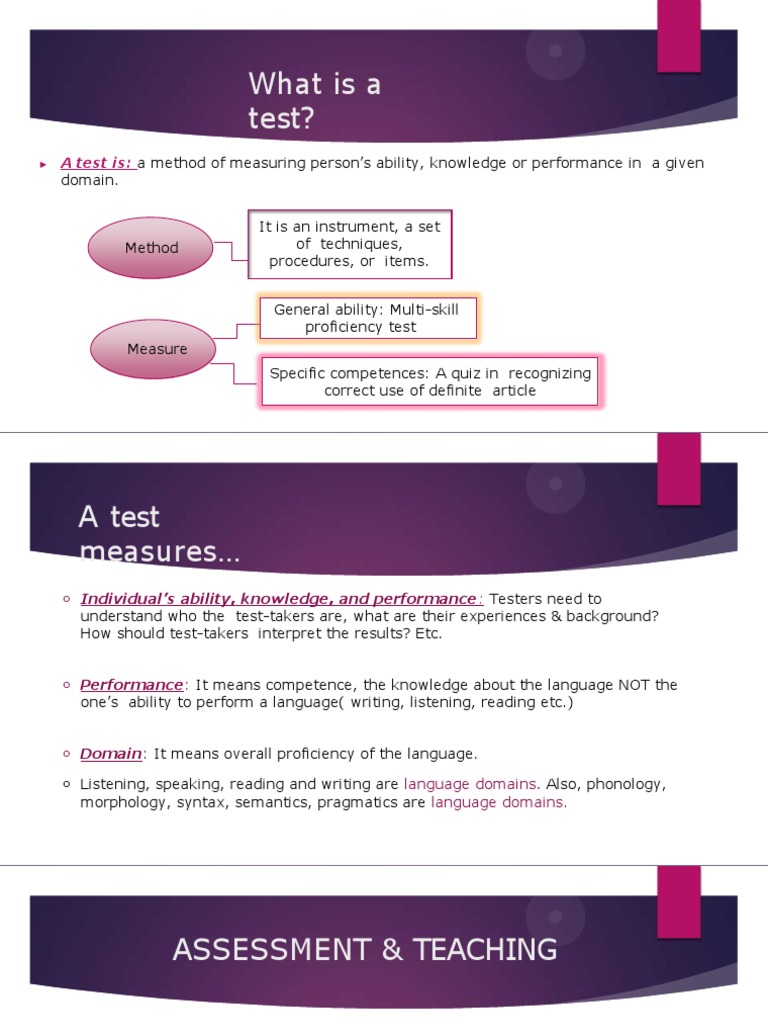 Language Testing and Assessment Methods | PDF | Educational Assessment ...