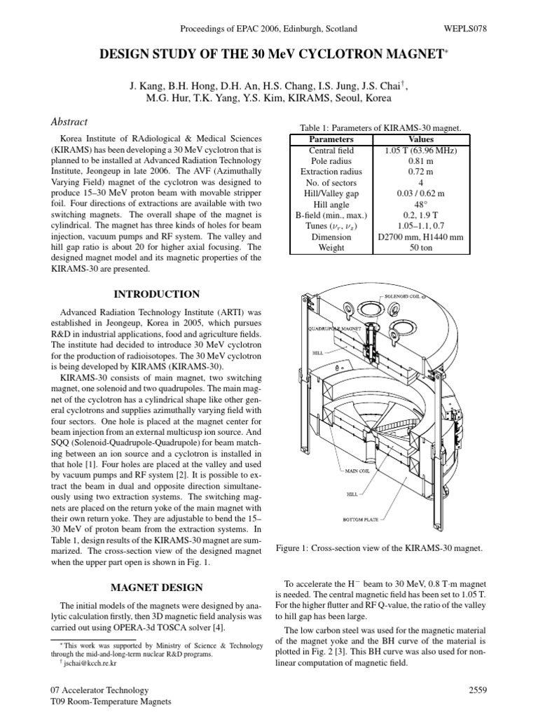 Design and Field Analysis of the 30 MeV Cyclotron for the Korea Institute of