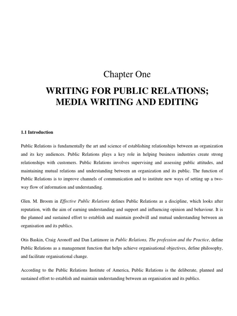 Writing Essentials for Public Relations | PDF | Communication | Public ...