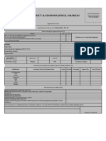 Office of The District & Sessions Judge, Orakzai: Application Form