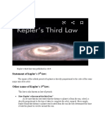 Kepler's Third Law