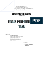 Dev - Reading Final Performance Task