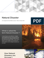 Natural Disaster: An Assignment by Maheswaran V Nair of Class IX B