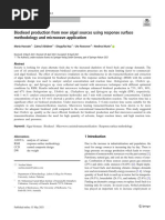 Biodiesel Production From New Algal Sources Using Response Surface Methodology and Microwave Application