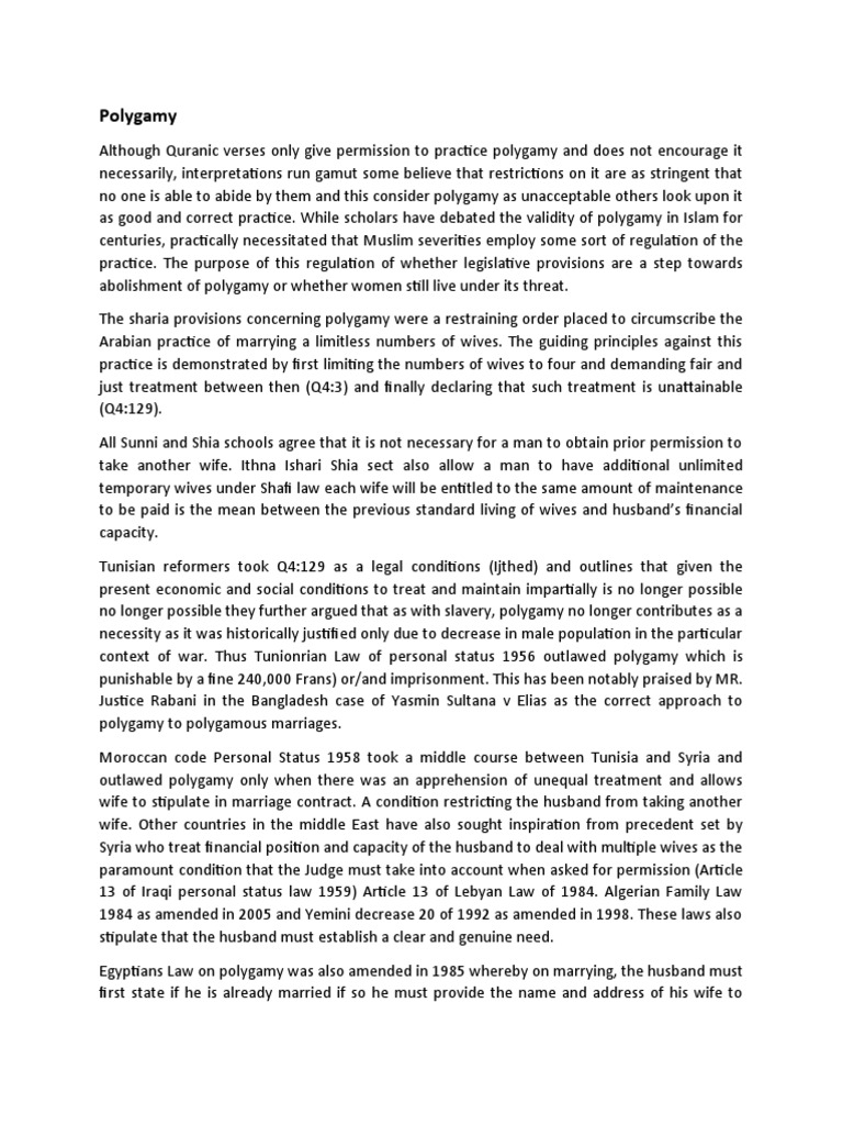 Polygamy | PDF | Polygamy | Marriage
