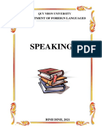 Speaking 2: Department of Foreign Languages