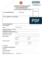 Rainee Admission Form: Name& Address of Training Institute: Regency Hospitality Training