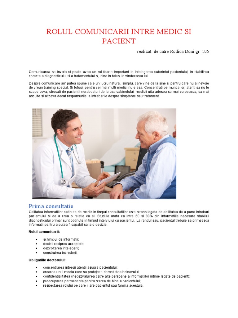 Medic Pacient | PDF