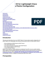 DHCP OPTION 43 For Lightweight Cisco Aironet Access Points Configuration Example