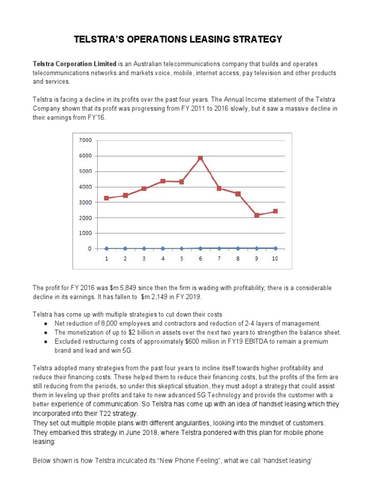 Telstra'S Operations Leasing Strategy PDF Economies Business