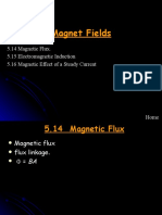 Magnet Fields: 5.14 Magnetic Flux. 5.15 Electromagnetic Induction 5.16 Magnetic Effect of A Steady Current