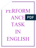 Performance Task in Eng