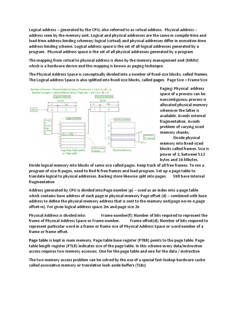 Page Table Is Kept in Main Memory. PageTable Base Register (PTBR