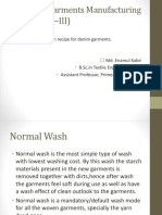 TXE-407 (Garments Manufacturing Technology - III) : Lecture-4 Topics-Normal Wash Recipe For Denim Garments