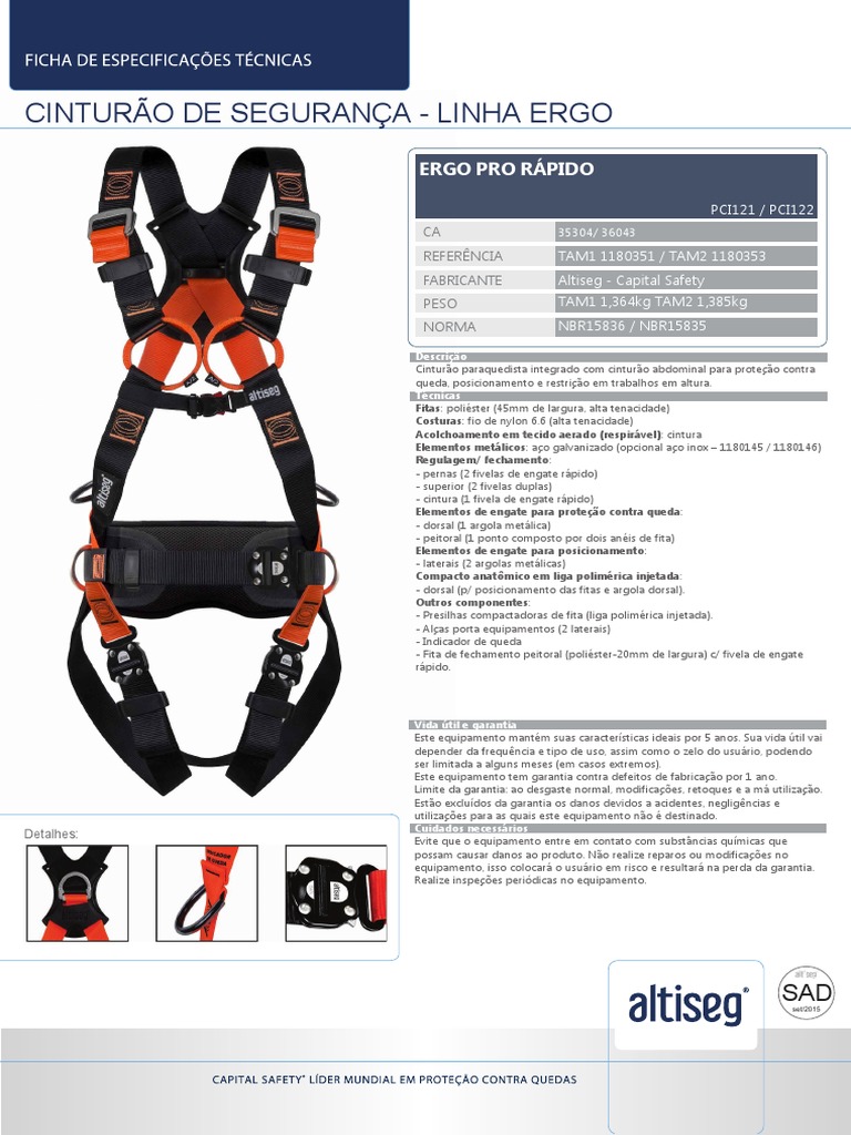 Ficha Tecnica Ergo Pro Rapido 1180351-1180353 | PDF | Materiais