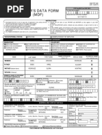 Member'S Data Form (MDF) : Membership Category