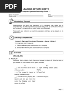 Learning Activity Sheet 1: Computer Systems Servicing Grade 11