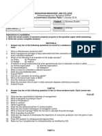 II PUC Business Studies Paper 1